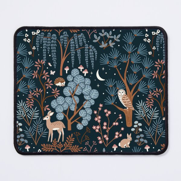 Item preview, Woodland Night Life - Cold Blue designed and sold by TigaTiga.