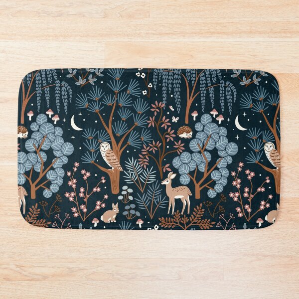 Item preview, Woodland Night Life - Cold Blue designed and sold by TigaTiga.
