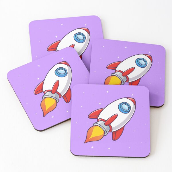 Item preview, Rocket Flying in Space Cartoon Vector Icon Illustration designed and sold by hjian8219.