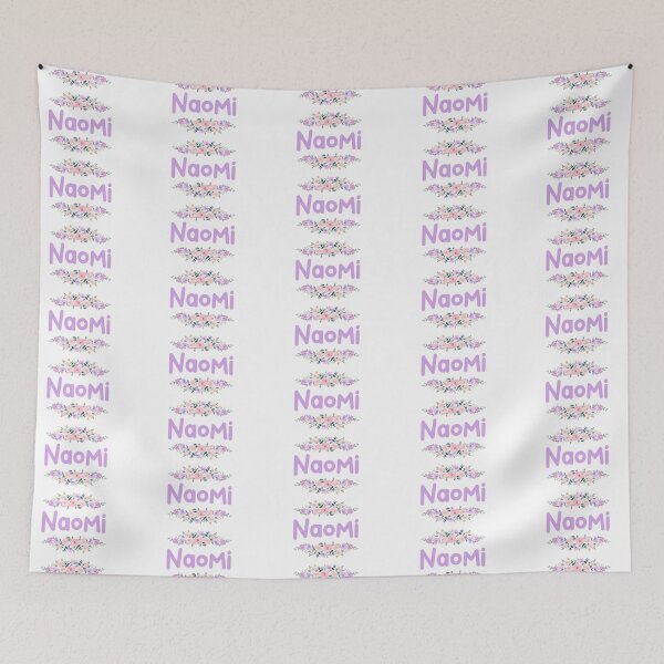 Item preview, Purple Flower Naomi Name Label designed and sold by NormadWorld.