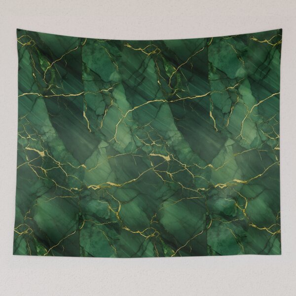 Item preview, Dark Green and Gold Seamless Repeating Marble Pattern designed and sold by PeteRascal.