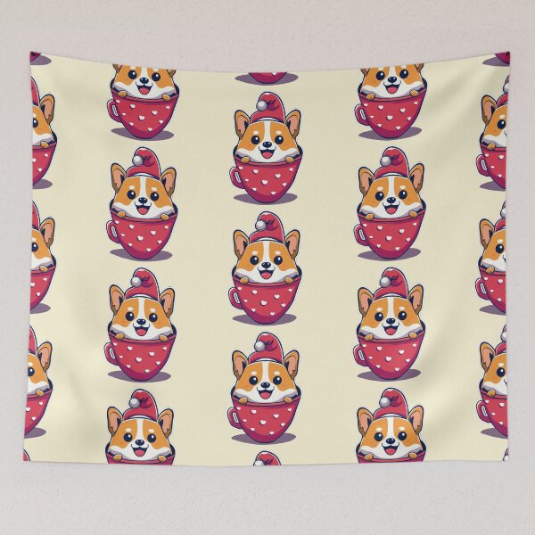 Item preview, Corgi Santa Hat in a Cup designed and sold by NormadWorld.