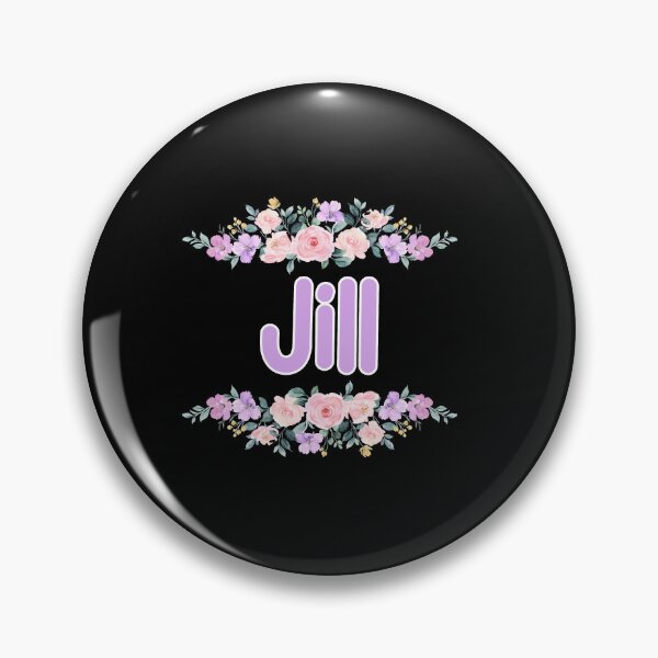 Item preview, Purple Flower Jill Name Label (Black) designed and sold by NormadWorld.