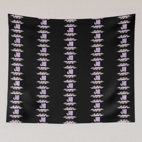 Item preview, Purple Flower Jill Name Label (Black) designed and sold by NormadWorld.