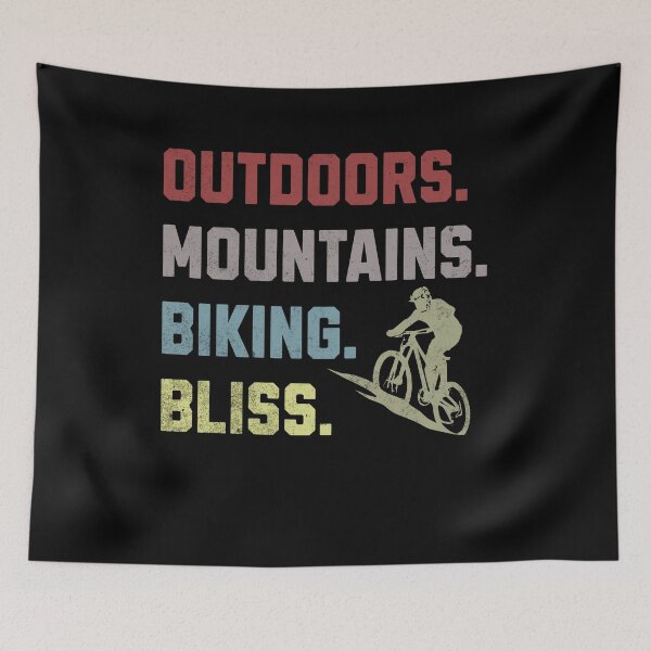 Item preview, Outdoors Mountains Biking Bliss for Mountain Bikers in Retro Style designed and sold by All Year Round.