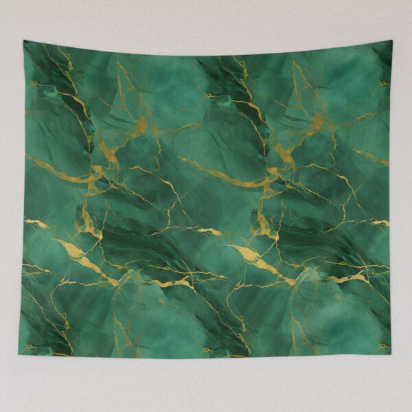 Item preview, Green and Gold Seamless Repeating Marble Tile Pattern designed and sold by PeteRascal.