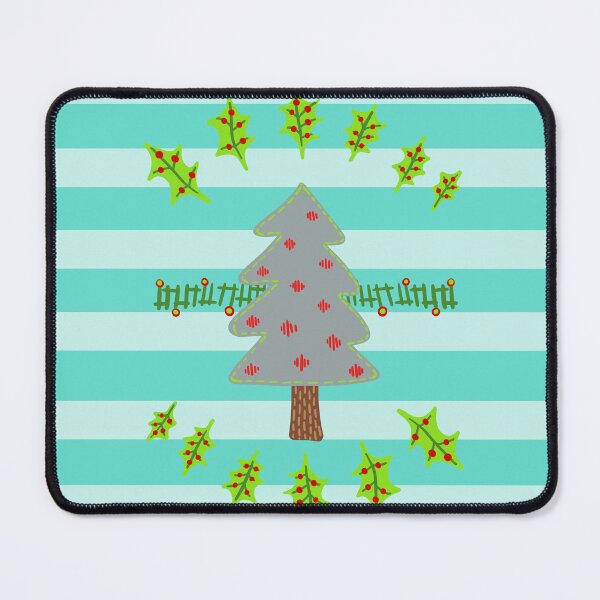 Item preview, Stitched trees_retro blue_stripes designed and sold by NeonEye-Designs.