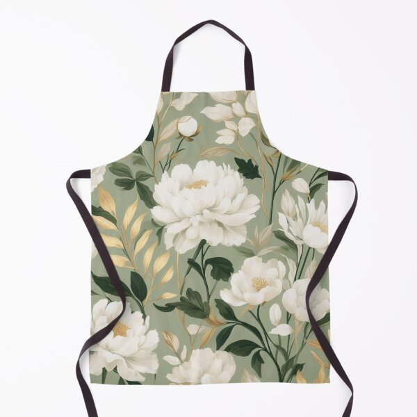 Item preview, Peonies on olive green designed and sold by tipitoes.