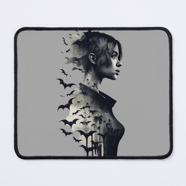 Item preview, Double Exposure - Woman and Bats designed and sold by Sketch-Shack.