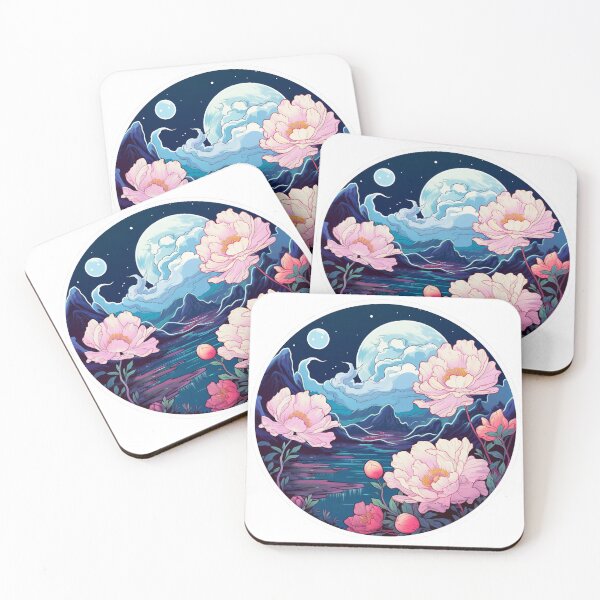 Item preview, Cosmic Garden: Midnight Peony Dreamscape designed and sold by kawaiidoodlesuk.