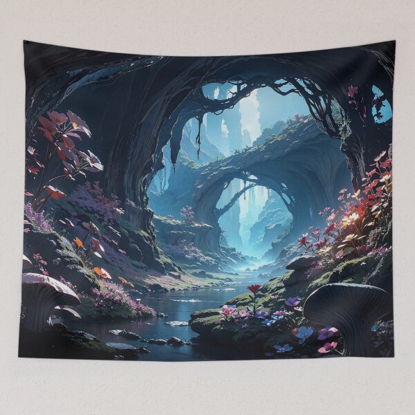 Item preview, Fantastical Mushroom Grotto Wonderland Jigsaw Puzzles - Mystical Delight on Redbubble designed and sold by PuzzleBoxDesign.