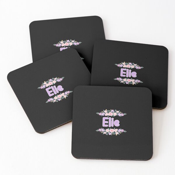 Item preview, Purple Flower Elie Name Label (Black) designed and sold by NormadWorld.