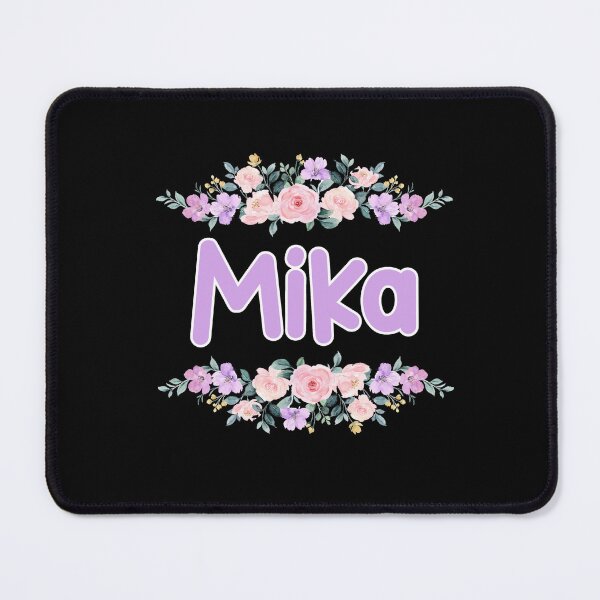 Item preview, Purple Flower Mika Name Label (Black) designed and sold by NormadWorld.