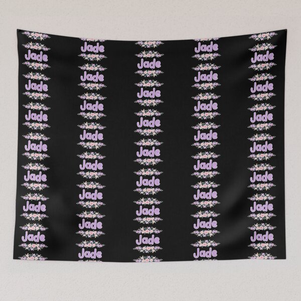 Item preview, Purple Flower Jade Name Label (Black) designed and sold by NormadWorld.