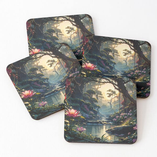 Item preview,  Mystical Jungle Swamp Odyssey Jigsaw Puzzles - Venture into Nature's Enigma on Redbubble designed and sold by PuzzleBoxDesign.