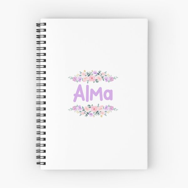 Item preview, Purple Flower Alma Name Label  designed and sold by NormadWorld.