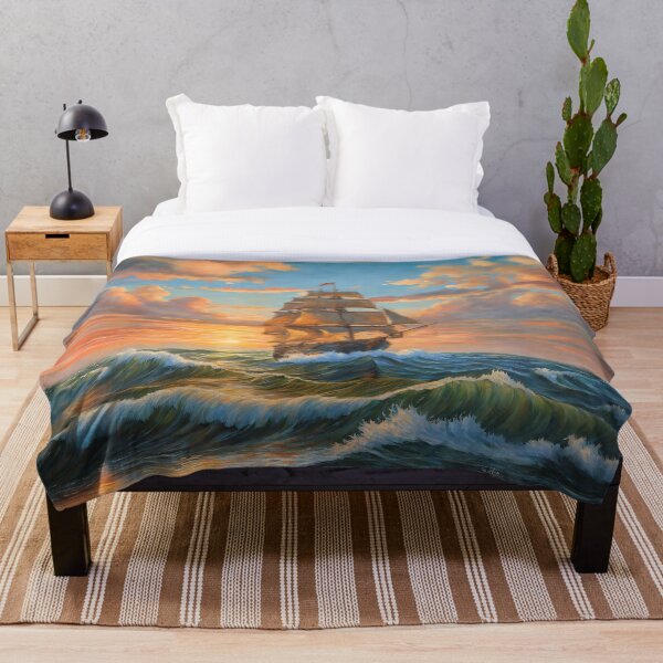 Item preview, Sunset with the ship on the sea designed and sold by twisted-dot.