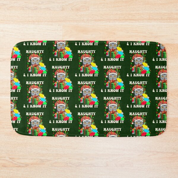 Item preview, Cat Christmas Tree Naughty & I Know It Funny designed and sold by Cute & Sassy Custom Gifting Boutiques.