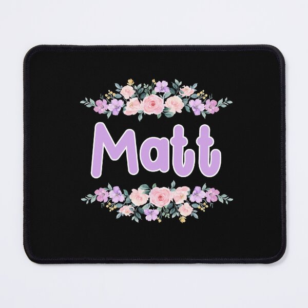 Item preview, Purple Flower Matt Name Label (Black) designed and sold by NormadWorld.