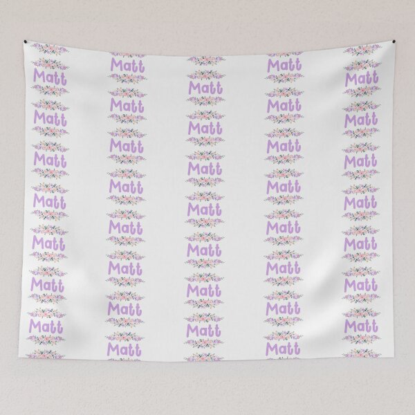 Item preview, Purple Flower Matt Name Label  designed and sold by NormadWorld.