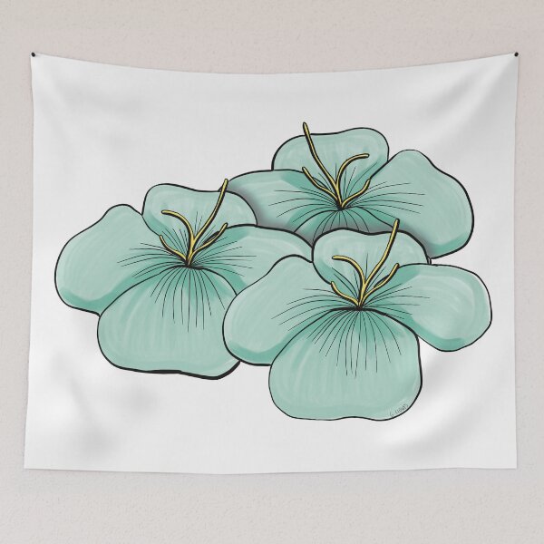 Item preview, Cartoon Mint Floral (no background) designed and sold by MadeByGeeClowes.