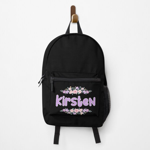 Item preview, Purple Flower Kirsten Name Label (Black) designed and sold by NormadWorld.
