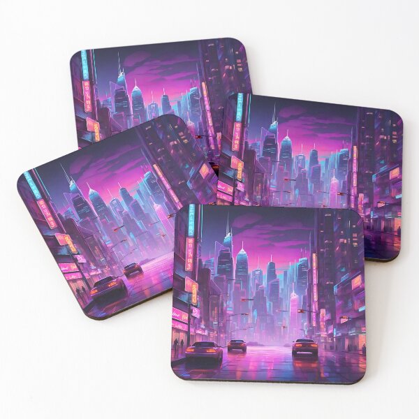 Item preview, Vibrant Neon Lights Glowing Windows: A Stunning Display of Color at Night designed and sold by Best-Art-32.