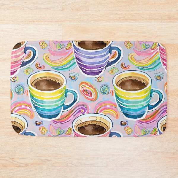 Item preview, Colorful Rainbow Abstract Coffee Cups designed and sold by craftyvixenart.