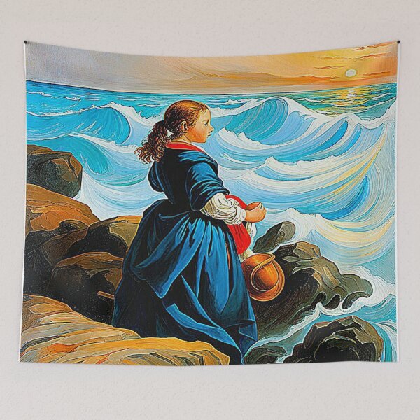 Item preview, Girl in front of the sea. designed and sold by Giulivo Store Graphic.