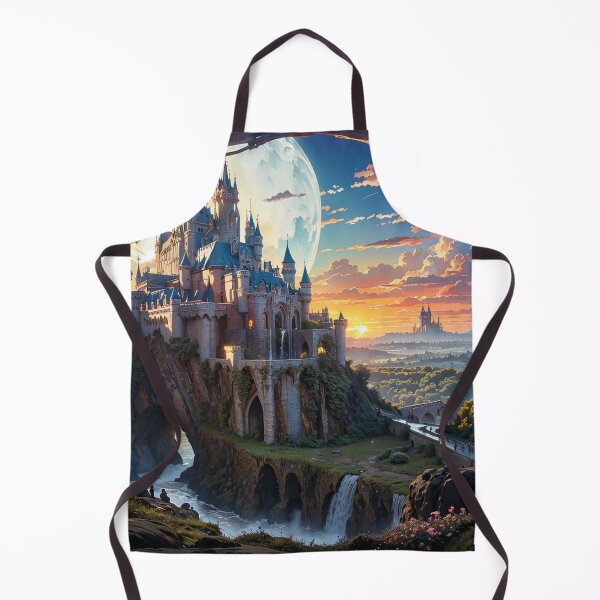 Item preview, Sunrise Majesty at the Castle Jigsaw Puzzles - A Regal Dawn on Redbubble designed and sold by PuzzleBoxDesign.