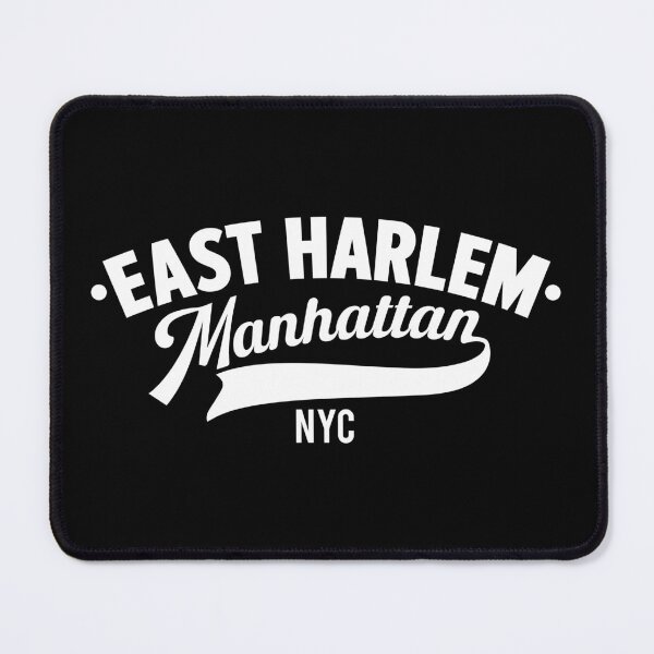 Aperçu de l'œuvre East Harlem Manhattan Minimal Typo Art - Conception de t-shirts et de vêtements créée et vendue par Boogosh.