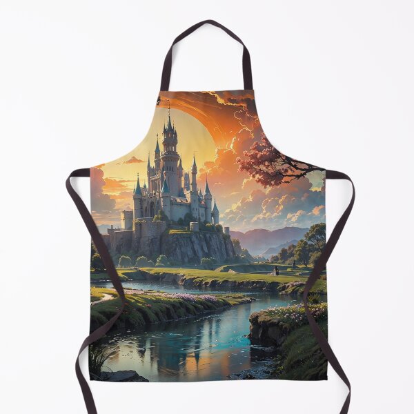 Item preview, Vibrant Castle Dreamscape Jigsaw Puzzles - A Kaleidoscope of Medieval Majesty on Redbubble designed and sold by PuzzleBoxDesign.