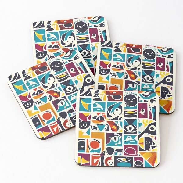 Item preview, Colorful abstract pattern in squares designed and sold by Crisalt.
