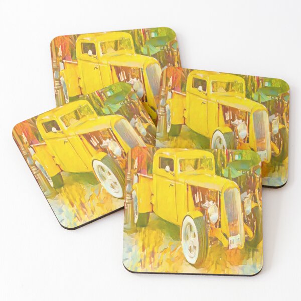 Item preview, Vintage Former Rectro Yellow Car Lover Gift designed and sold by adelineyeohp.