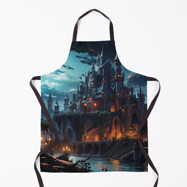 Item preview, Moonlit Castle Majesty Jigsaw Puzzles - Embark on a Nocturnal Adventure on Redbubble designed and sold by PuzzleBoxDesign.