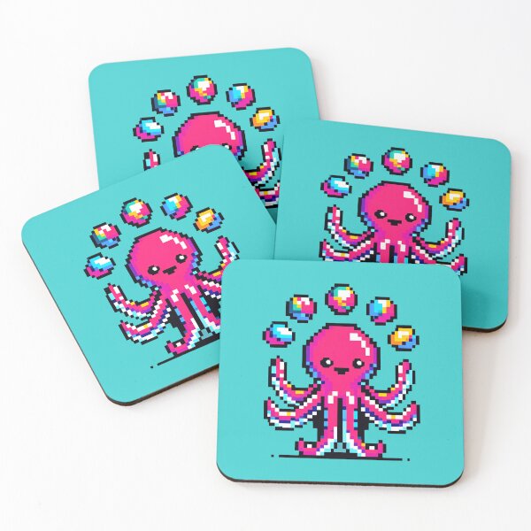Item preview, Juggling Octopus: Colorful 8-Bit Pixel Art designed and sold by PixelPunkster.