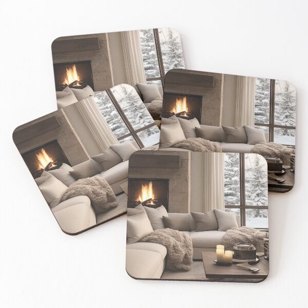 Item preview, Cozy Winter Evening by the Fireplace designed and sold by FireScreen.