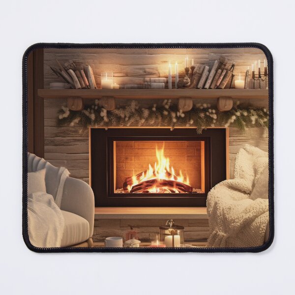 Item preview, Cozy Winter Evening by the Fireplace designed and sold by FireScreen.