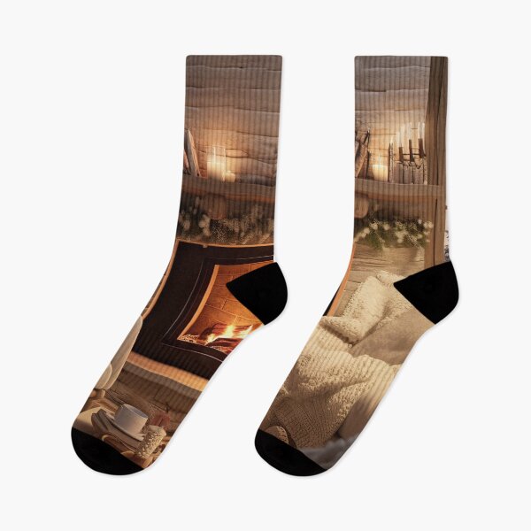 Item preview, Cozy Winter Evening by the Fireplace designed and sold by FireScreen.