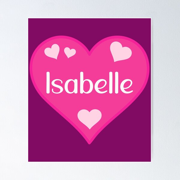 Item preview, Isabelle Name Pink Heart  designed and sold by Jeallan Designs.