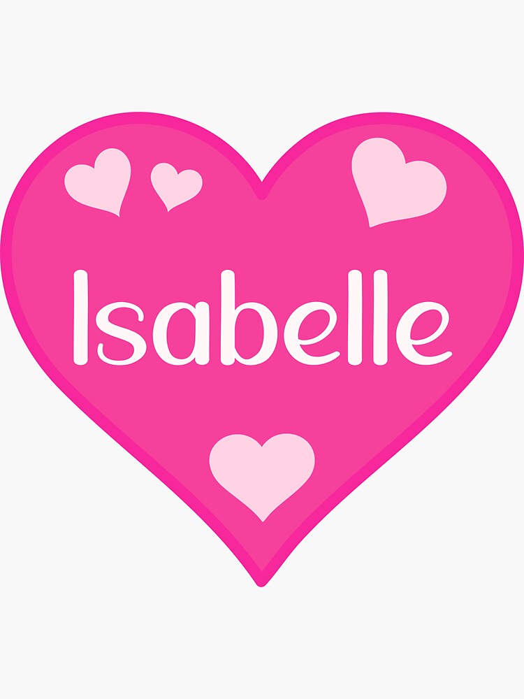 Isabelle Name Pink Heart 
