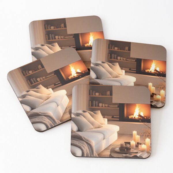 Item preview, Cozy Winter Evening by the Fireplace designed and sold by FireScreen.