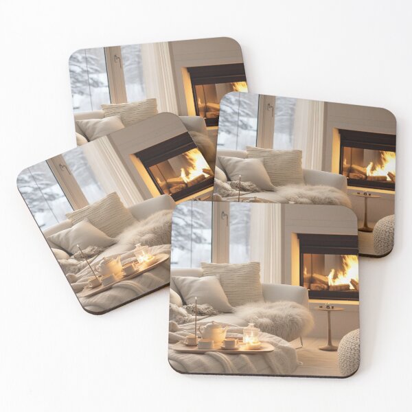 Item preview, Cozy Winter Evening by the Fireplace designed and sold by FireScreen.