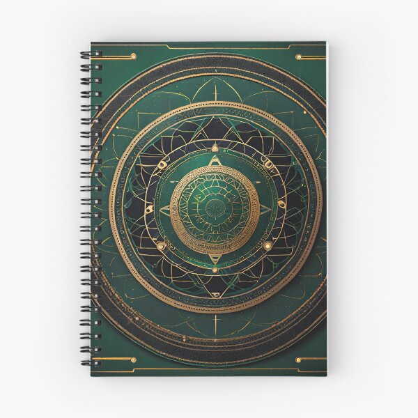 Item preview, Sacred Geometry Green Mandala Cosmic Balance designed and sold by SpiritualManda.