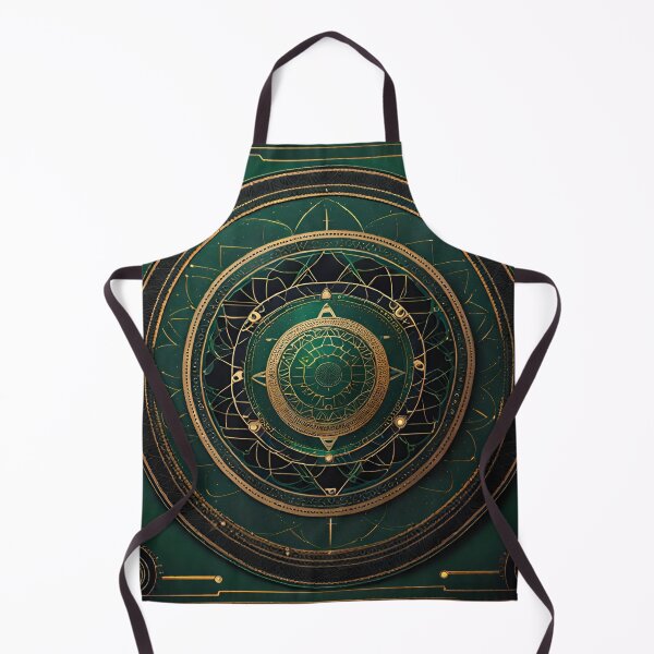 Item preview, Sacred Geometry Green Mandala Cosmic Balance designed and sold by SpiritualManda.
