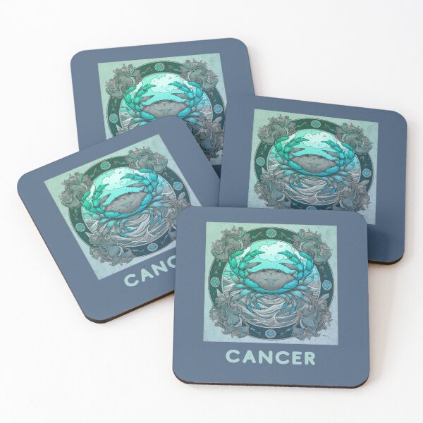 Item preview, Cancer  Zodiac- Horescope/SunSign Theme  on   blue back ground designed and sold by CosmicNook1.