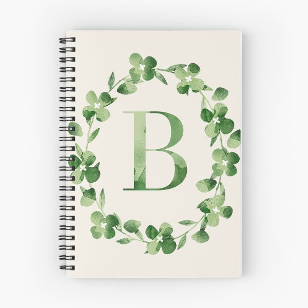 Item preview, Letter B Floral Monogram. Green Hydrangea Flowers Laurel. designed and sold by helga-wigandt.
