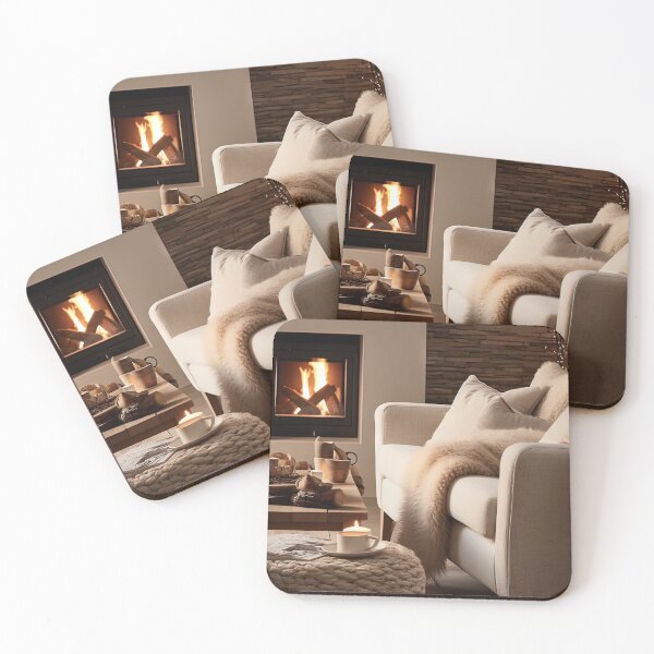 Item preview, Cozy Winter Evening by the Fireplace designed and sold by FireScreen.