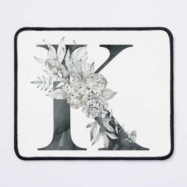 Item preview, Watercolor floral letter K designed and sold by tapilipa.