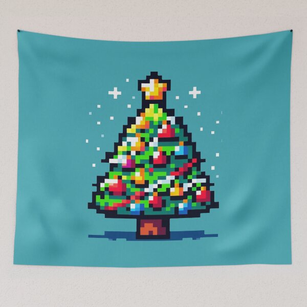 Item preview, Pixelated Festivity: 8-Bit Christmas Tree Design designed and sold by PixelPunkster.